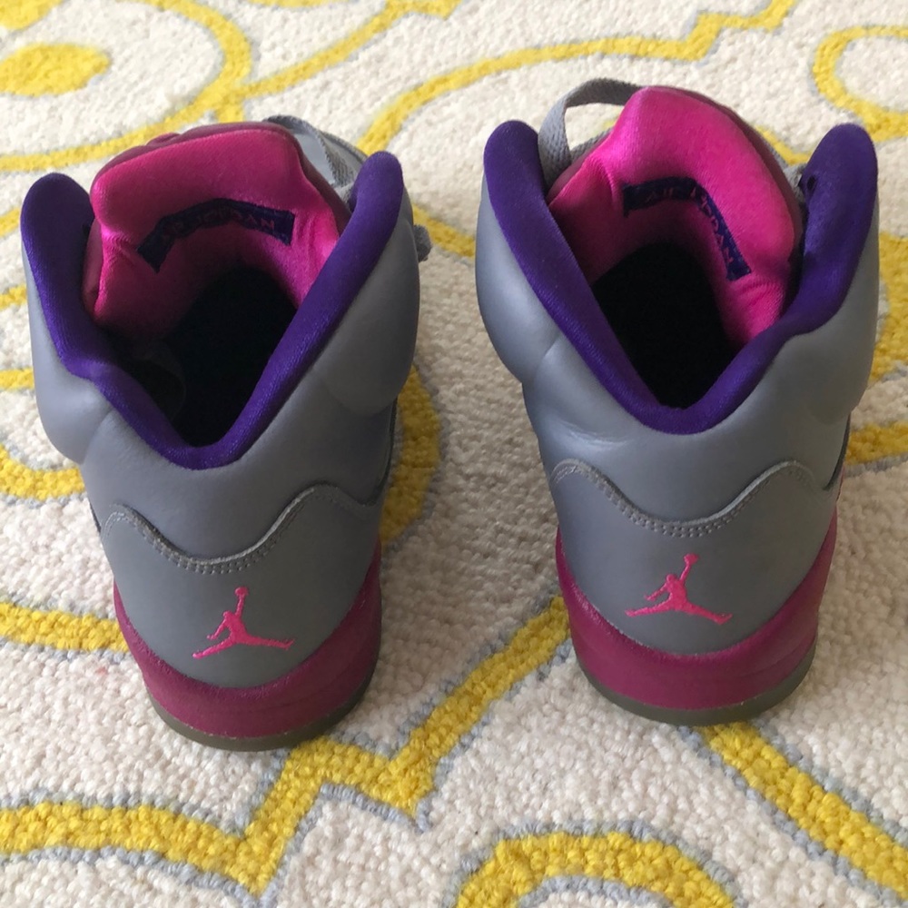 💜Girl’s Air Jordan 5 Retro💜 Sz 7Y - Picture 5 of 8